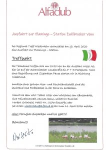 Alfaclub Regionaltreff Niederrhein Ausfahrt zur Flamingo-Station Zwillbrocker Venn 2026